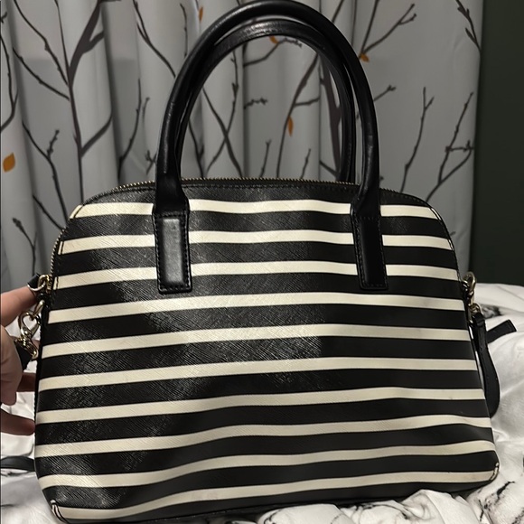 Kate Spade Black and White Striped Women's Bag - Picture 4 of 8